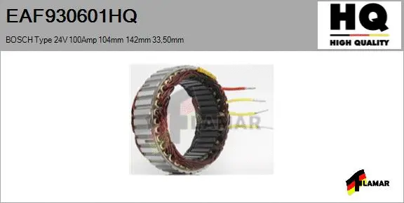 Stator, alternator (EAF930601HQ)