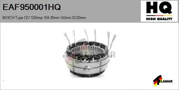 Stator, alternator (EAF950001HQ)