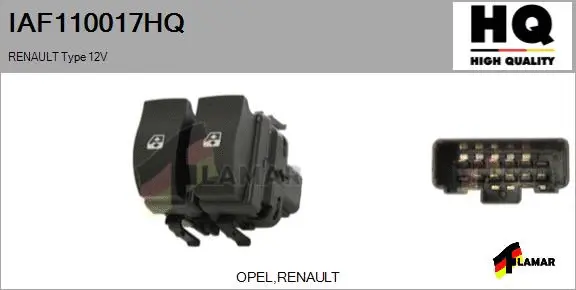 Switch, window regulator (IAF110017HQ)