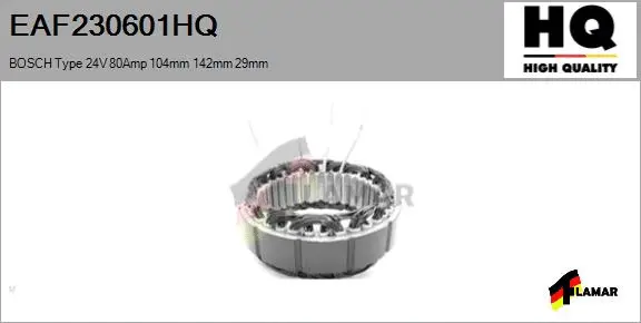 Stator, alternator (EAF230601HQ)
