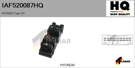 Switch, window regulator (IAF520087HQ)