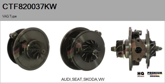 Core assembly, turbocharger (CTF820037KW)