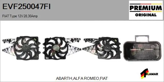 Electric Motor, radiator fan (EVF250047FI)