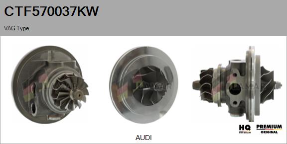 Core assembly, turbocharger (CTF570037KW)