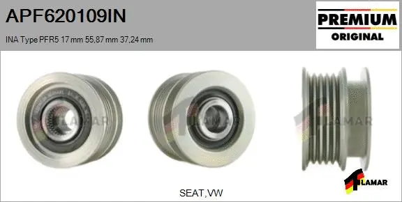 Belt Pulley, alternator (APF620109IN)