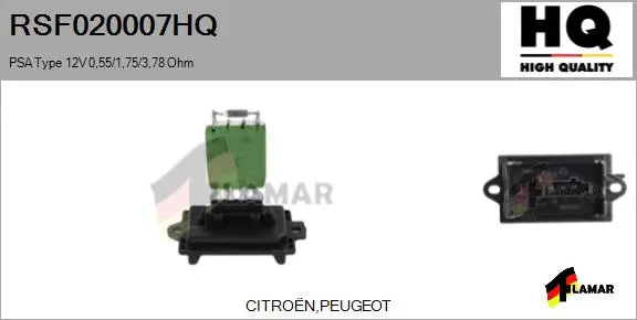 Resistor, interior blower (RSF020007HQ)