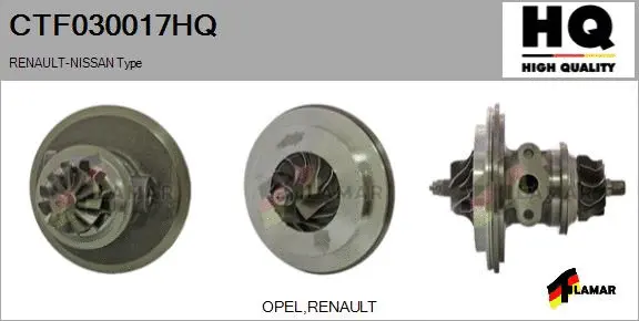 Core assembly, turbocharger (CTF030017HQ)