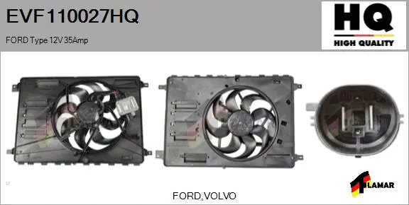 Electric Motor, radiator fan (EVF110027HQ)