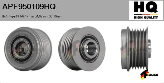 Belt Pulley, alternator (APF950109HQ)