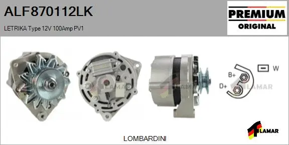 Alternator (ALF870112LK)