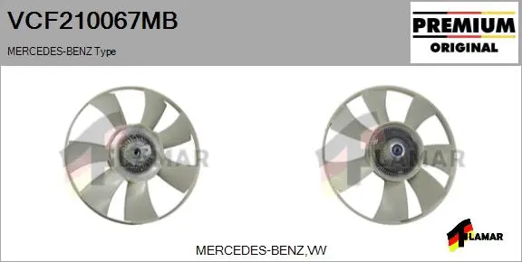 Clutch, radiator fan (VCF210067MB)