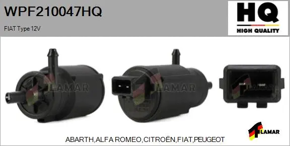 Washer Fluid Pump, window cleaning (WPF210047HQ)