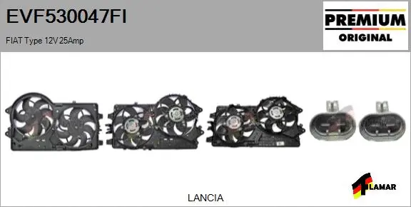 Electric Motor, radiator fan (EVF530047FI)