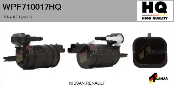 Washer Fluid Pump, window cleaning (WPF710017HQ)