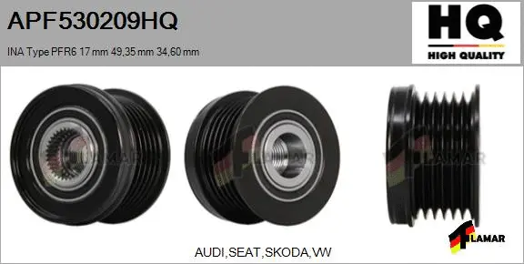 Belt Pulley, alternator (APF530209HQ)