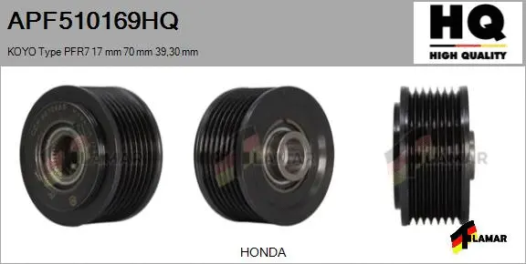 Belt Pulley, alternator (APF510169HQ)