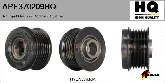 Belt Pulley, alternator (APF370209HQ)