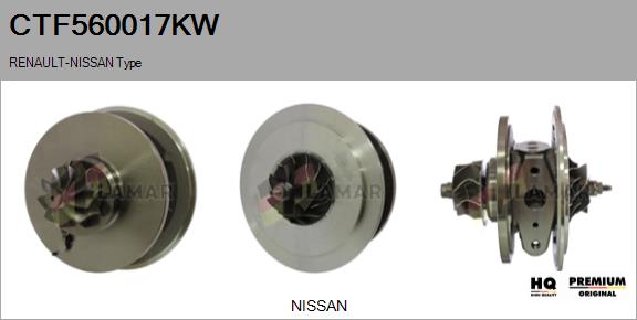 Core assembly, turbocharger (CTF560017KW)