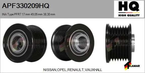 Belt Pulley, alternator (APF330209HQ)