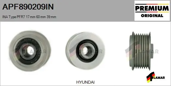 Belt Pulley, alternator (APF890209IN)