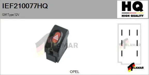 Hazard Warning Light Switch (IEF210077HQ)