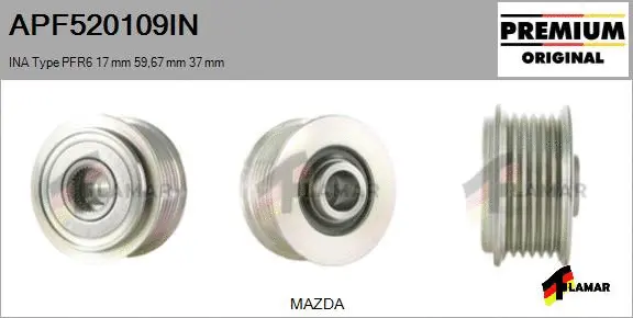 Belt Pulley, alternator (APF520109IN)