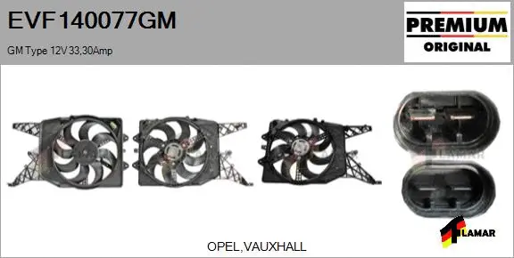 Electric Motor, radiator fan (EVF140077GM)