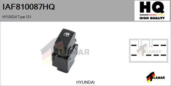 Switch, window regulator (IAF810087HQ)