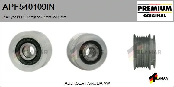Belt Pulley, alternator (APF540109IN)