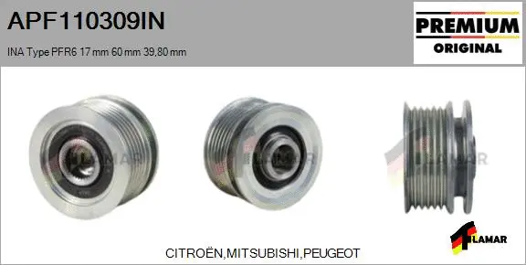 Belt Pulley, alternator (APF110309IN)