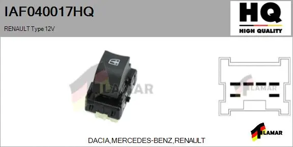 Switch, window regulator (IAF040017HQ)