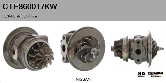 Core assembly, turbocharger (CTF860017KW)