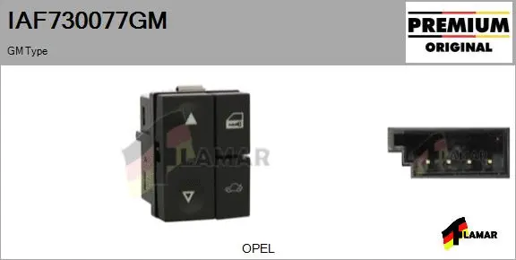 Switch, window regulator (IAF730077GM)