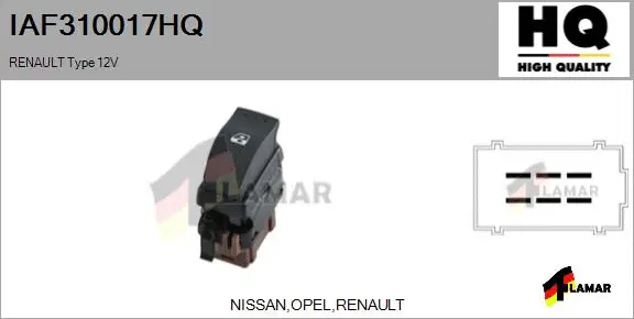 Switch, window regulator (IAF310017HQ)