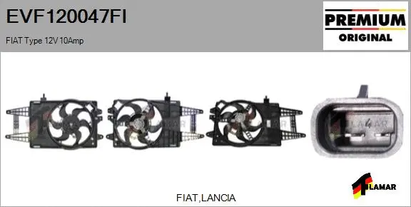 Electric Motor, radiator fan (EVF120047FI)