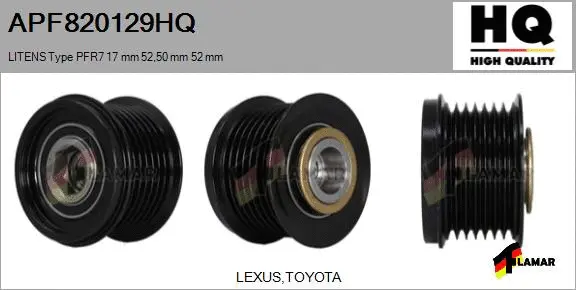 Belt Pulley, alternator (APF820129HQ)