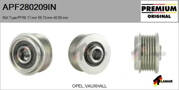 Belt Pulley, alternator (APF280209IN)