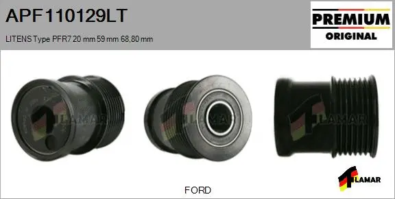 Belt Pulley, alternator (APF110129LT)