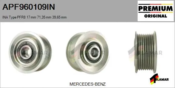 Belt Pulley, alternator (APF960109IN)