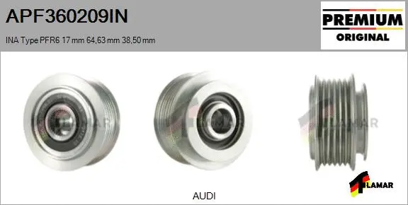 Belt Pulley, alternator (APF360209IN)