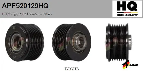 Belt Pulley, alternator (APF520129HQ)