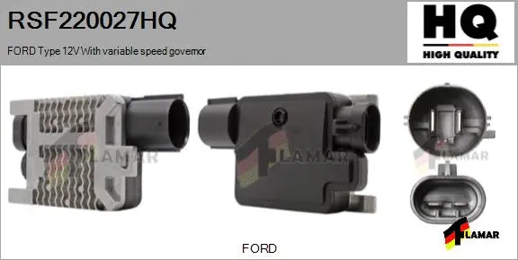 Series resistor, electric motor (radiator fan) (RSF220027HQ)