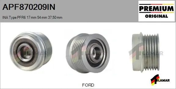 Belt Pulley, alternator (APF870209IN)