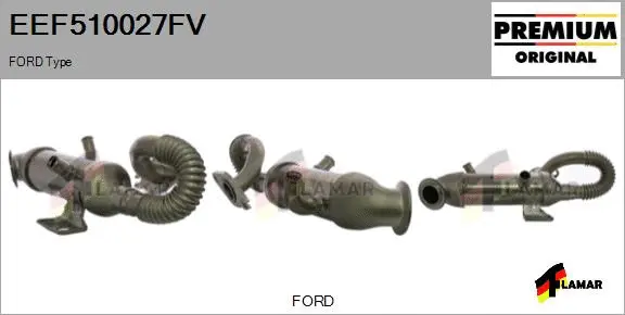 Cooler, exhaust gas recirculation (EEF510027FV)