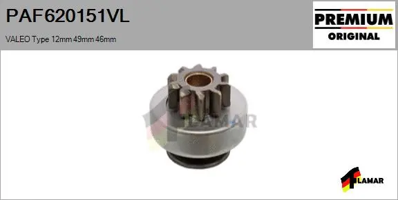 Pinion, starter (PAF620151VL)