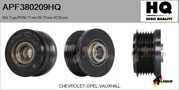 Belt Pulley, alternator (APF380209HQ)