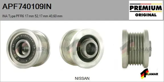 Belt Pulley, alternator (APF740109IN)