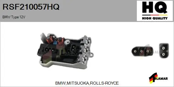 Resistor, interior blower (RSF210057HQ)