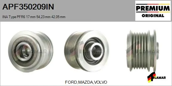Belt Pulley, alternator (APF350209IN)