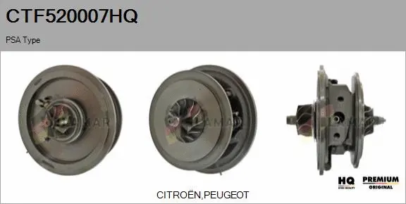 Core assembly, turbocharger (CTF520007HQ)